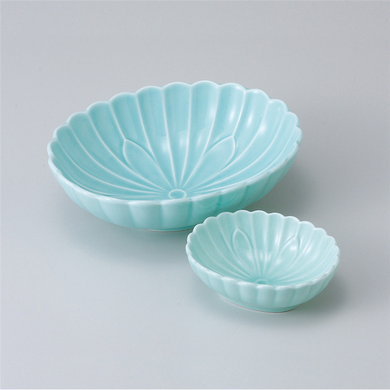 古林陶器 刺身 ヒスイ菊型向付 502620307 1個（ご注文単位1個）【直送品】