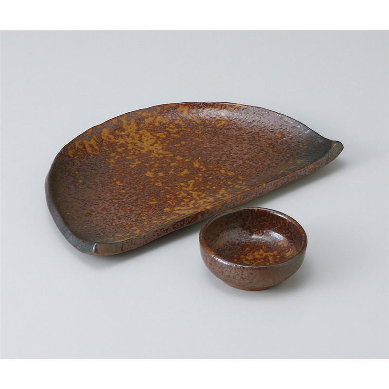 古林陶器 刺身 華備前半月7.0刺身皿 502630374 1個（ご注文単位1個）【直送品】