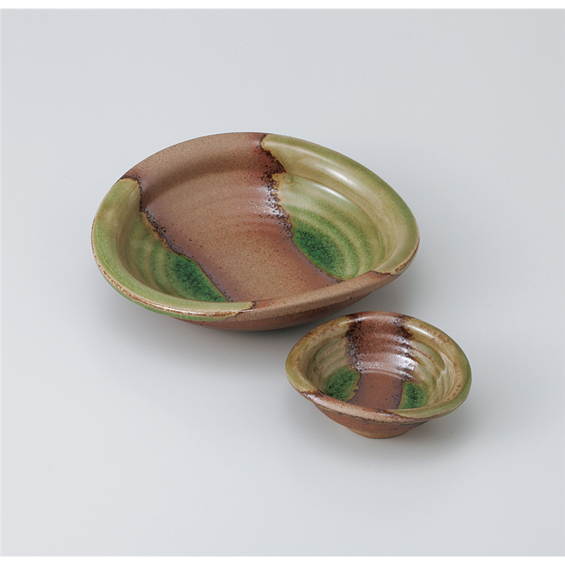 古林陶器 刺身 織部たわみ 刺身鉢 901840141 1個（ご注文単位1個）【直送品】