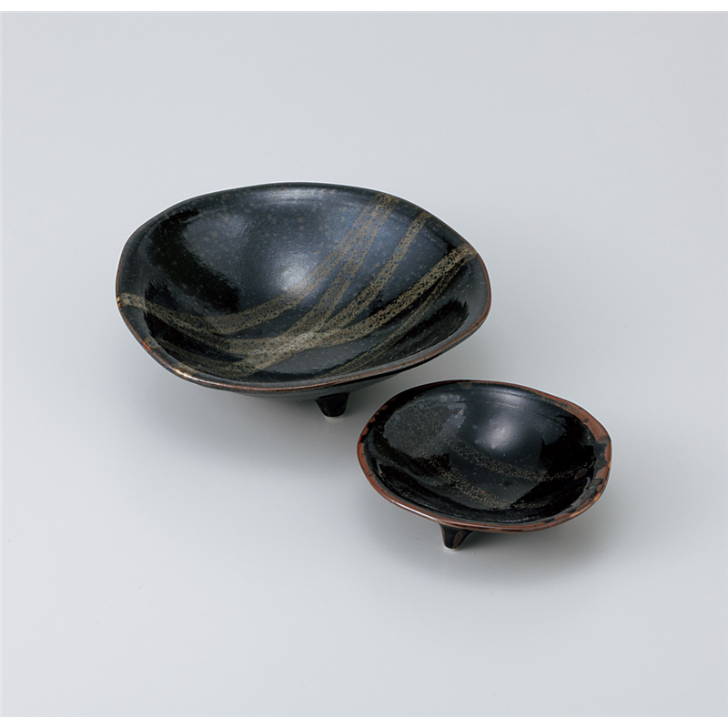 古林陶器 刺身 油滴三つ足5.0鉢 901810525 1個（ご注文単位1個）【直送品】