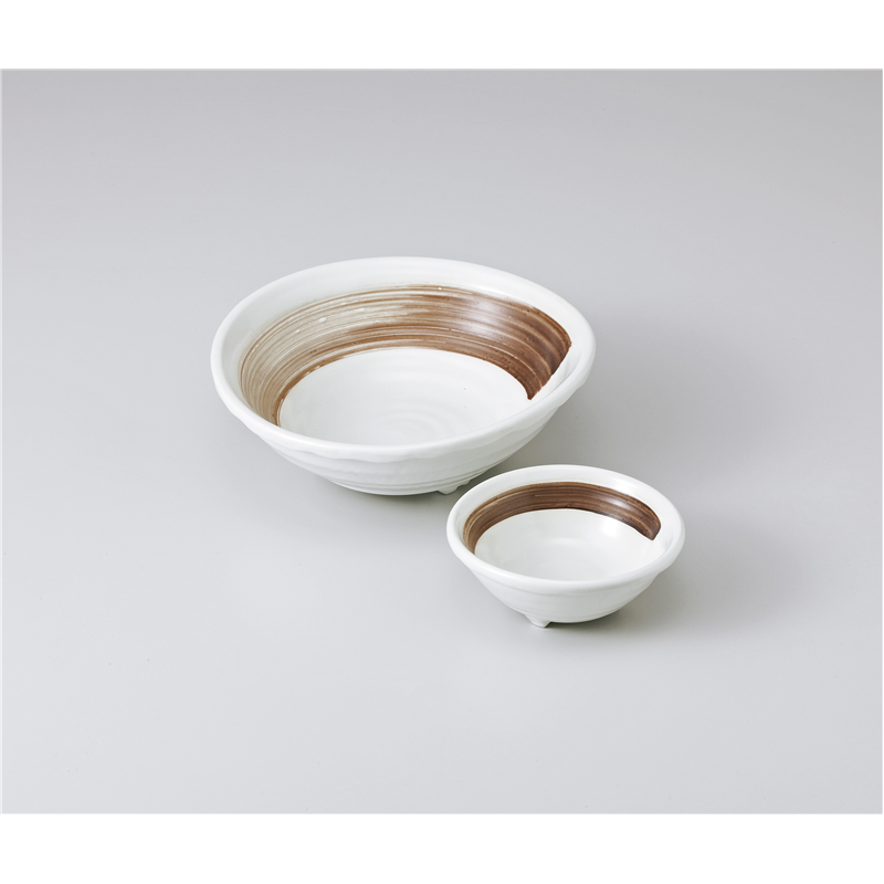 古林陶器 刺身 白マット三つ足5.0鉢 1002140135 1個（ご注文単位1個）【直送品】