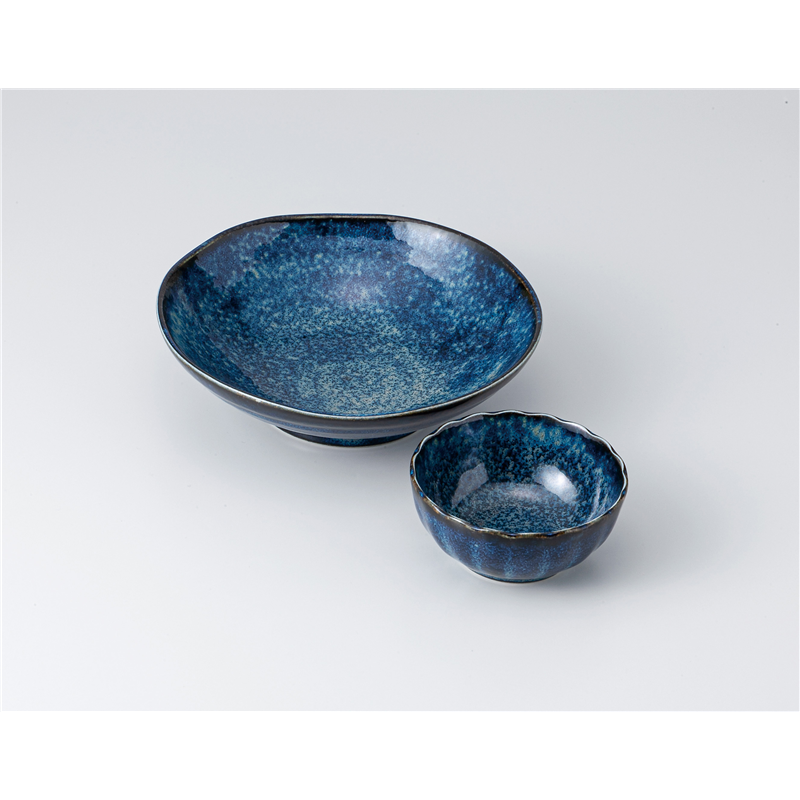 古林陶器 刺身 窯変紺 六兵向付 1301340540 1個（ご注文単位1個）【直送品】