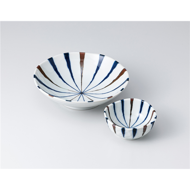 古林陶器 刺身 藍十草向付 1301340740 1個（ご注文単位1個）【直送品】