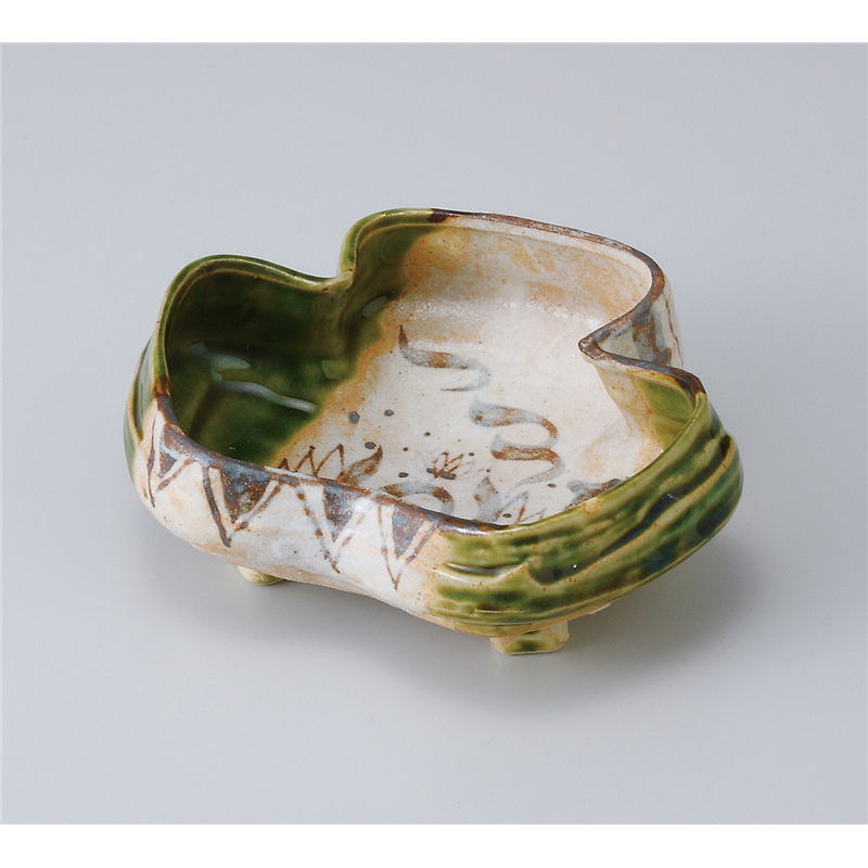 古林陶器 向付 割型三ツ葉織部向付 503330330 1個（ご注文単位1個）【直送品】