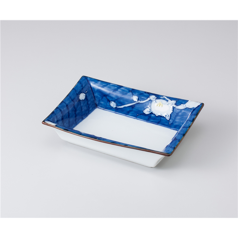 古林陶器 向付 山茶花角鉢 1002720179 1個（ご注文単位1個）【直送品】