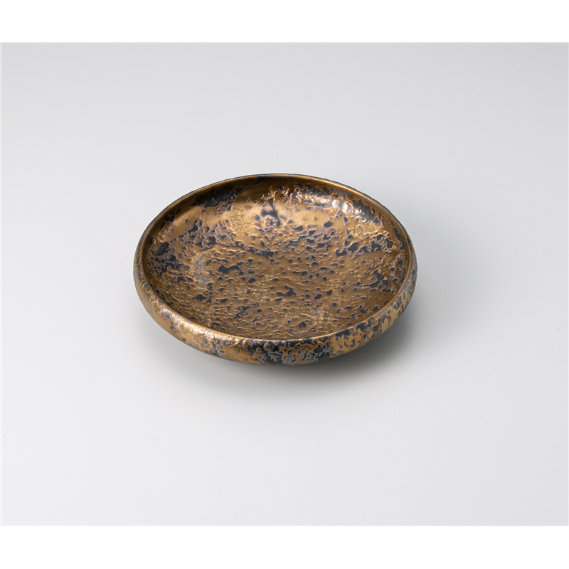 古林陶器 向付 ブラック&ゴールドくくり手鉢 小 1202410205 1個（ご注文単位1個）【直送品】