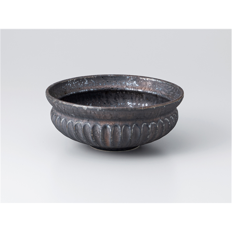 古林陶器 向付 金結晶しのぎ彫5.0鉢 1302240305 1個（ご注文単位1個）【直送品】