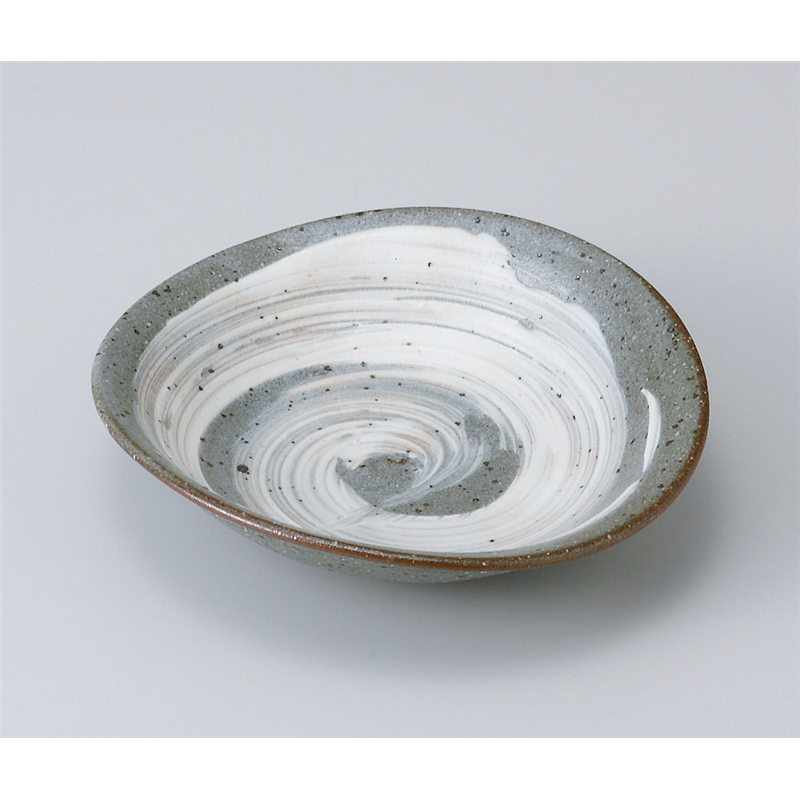 古林陶器 向付 粉引刷毛楕円向付 503820325 1個（ご注文単位1個）【直送品】