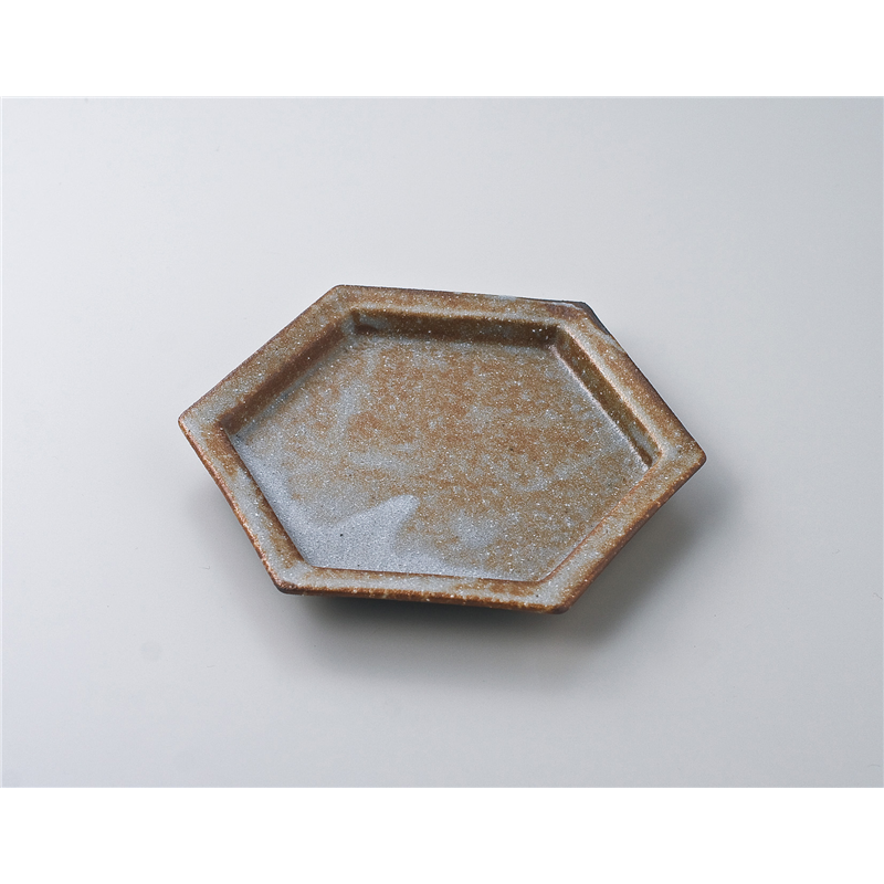 古林陶器 向付 鼠志野六角皿 603030105 1個（ご注文単位1個）【直送品】