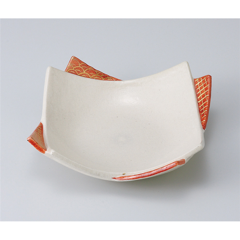 古林陶器 向付 赤絵重ね皿(中) 503640378 1個（ご注文単位1個）【直送品】