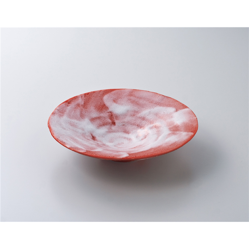 古林陶器 向付 赤彩平鉢 603040316 1個（ご注文単位1個）【直送品】