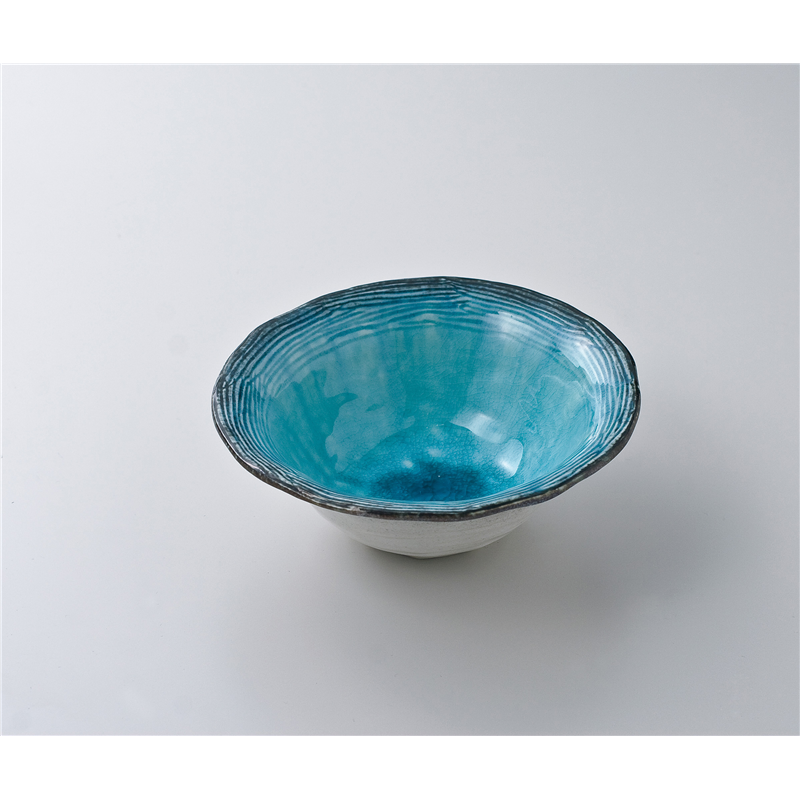 古林陶器 向付 藍染スカイ 線段 5.0鉢 603410435 1個（ご注文単位1個）【直送品】