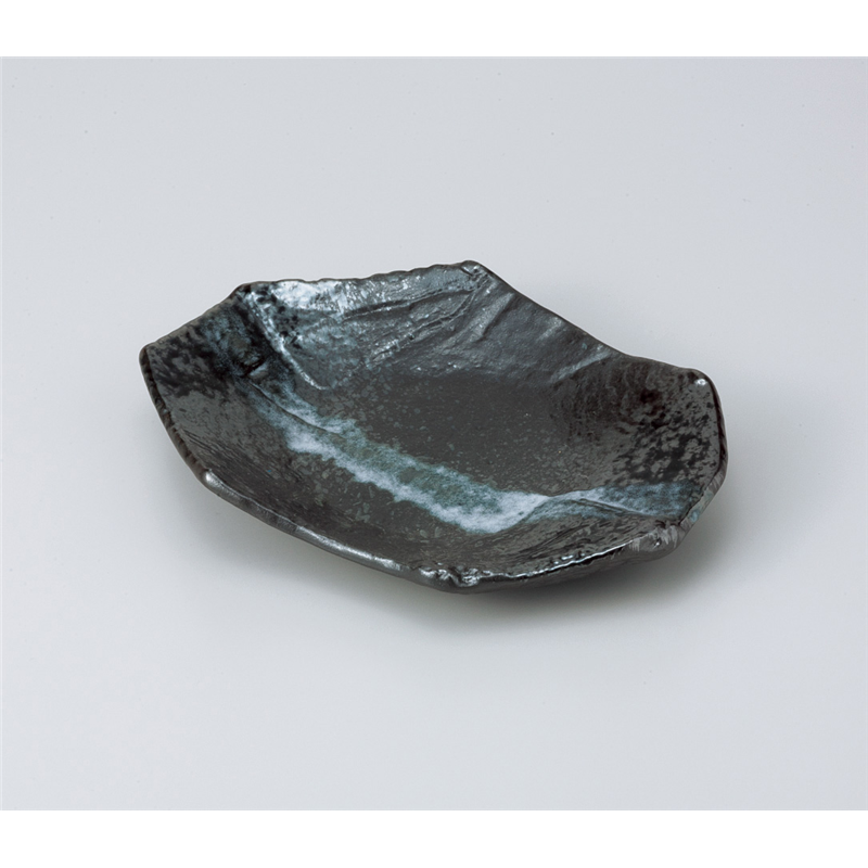 古林陶器 向付 黒吹沓形三つ足向付 802450426 1個（ご注文単位1個）【直送品】