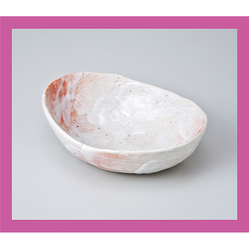 古林陶器 向付 桜志野楕円中鉢 702450161 1個（ご注文単位1個）【直送品】