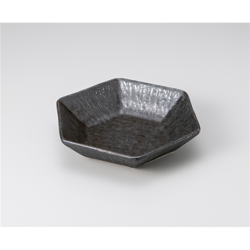 古林陶器 向付 六角鉢 金結晶 1202910115 1個（ご注文単位1個）【直送品】