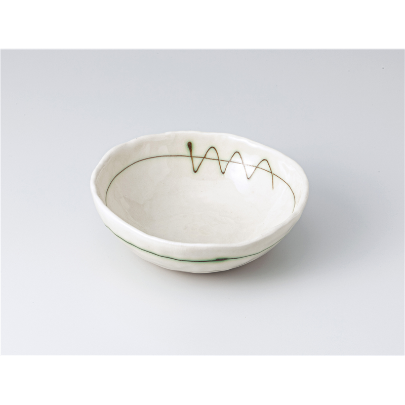 古林陶器 向付 緑線5.0鉢 1302720126 1個（ご注文単位1個）【直送品】