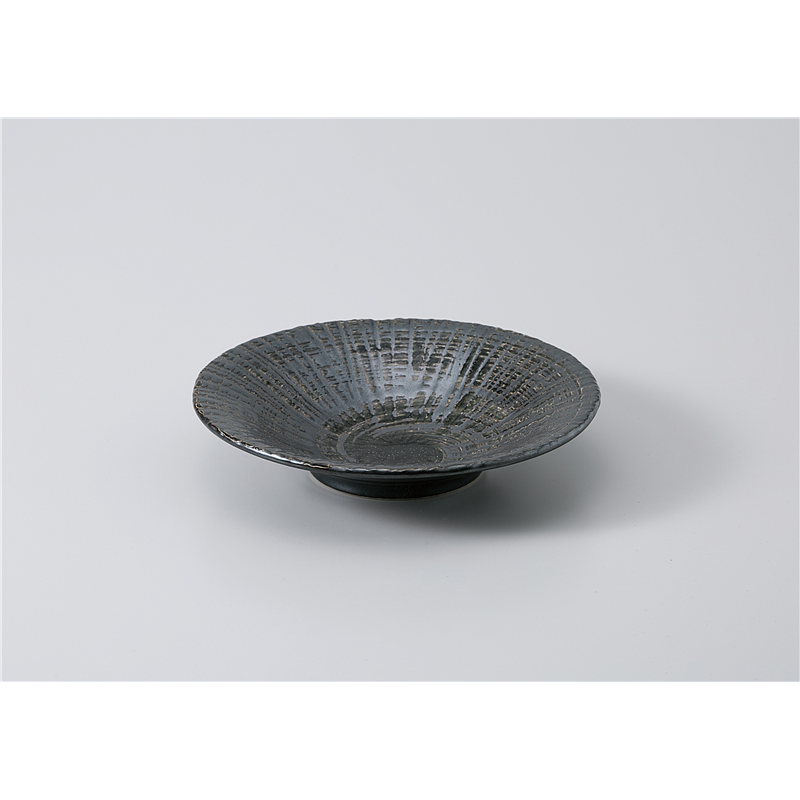 古林陶器 向付 黒渦彫十草型平鉢 1102930335 1個（ご注文単位1個）【直送品】