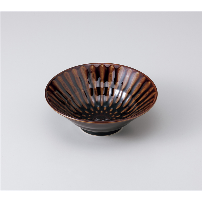 古林陶器 向付 竹林アメ16cm鉢 1003540326 1個（ご注文単位1個）【直送品】