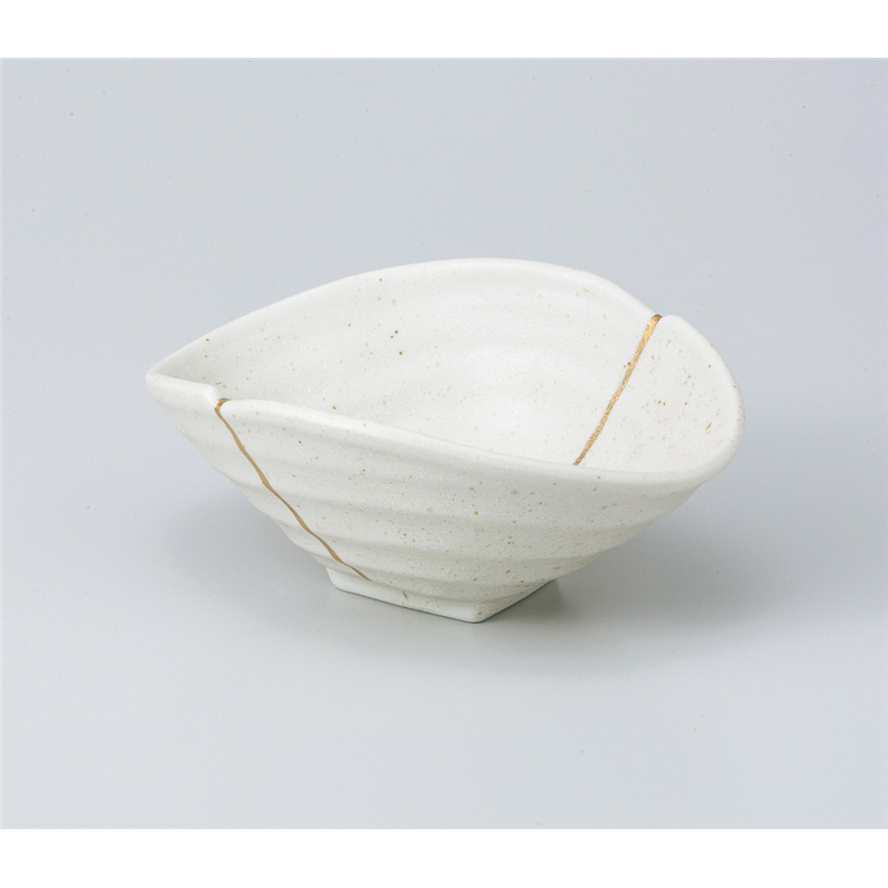 古林陶器 中鉢 白伊賀金線変型小鉢 803250435 1個（ご注文単位1個）【直送品】