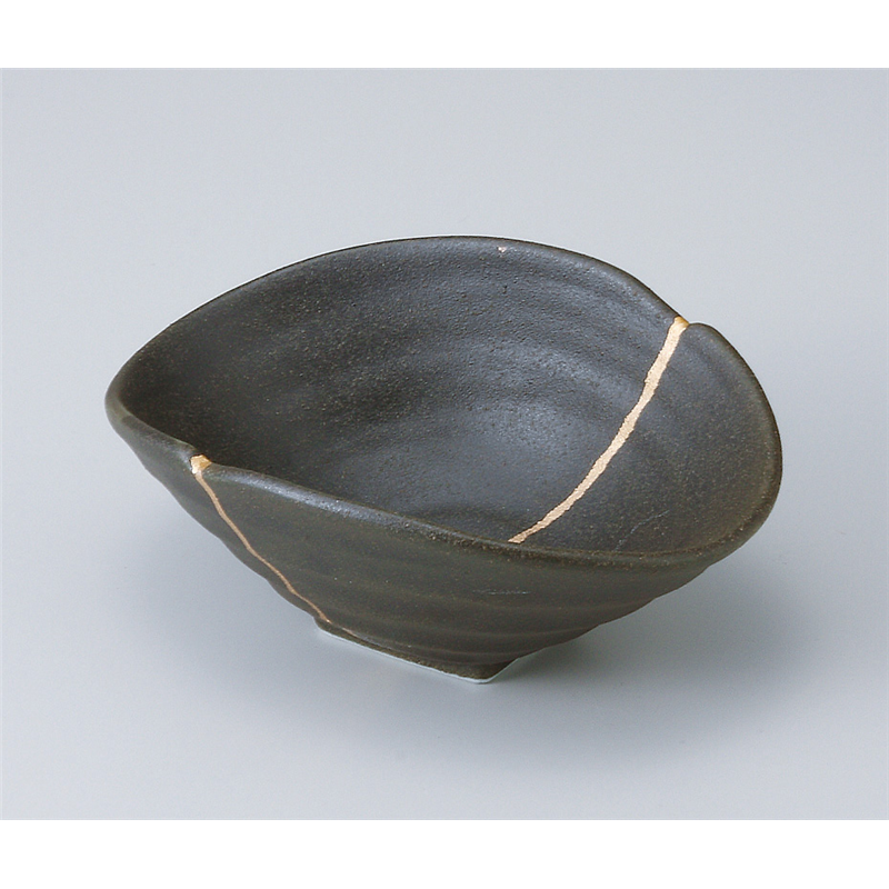古林陶器 中鉢 黒伊賀金線小鉢 504750305 1個（ご注文単位1個）【直送品】