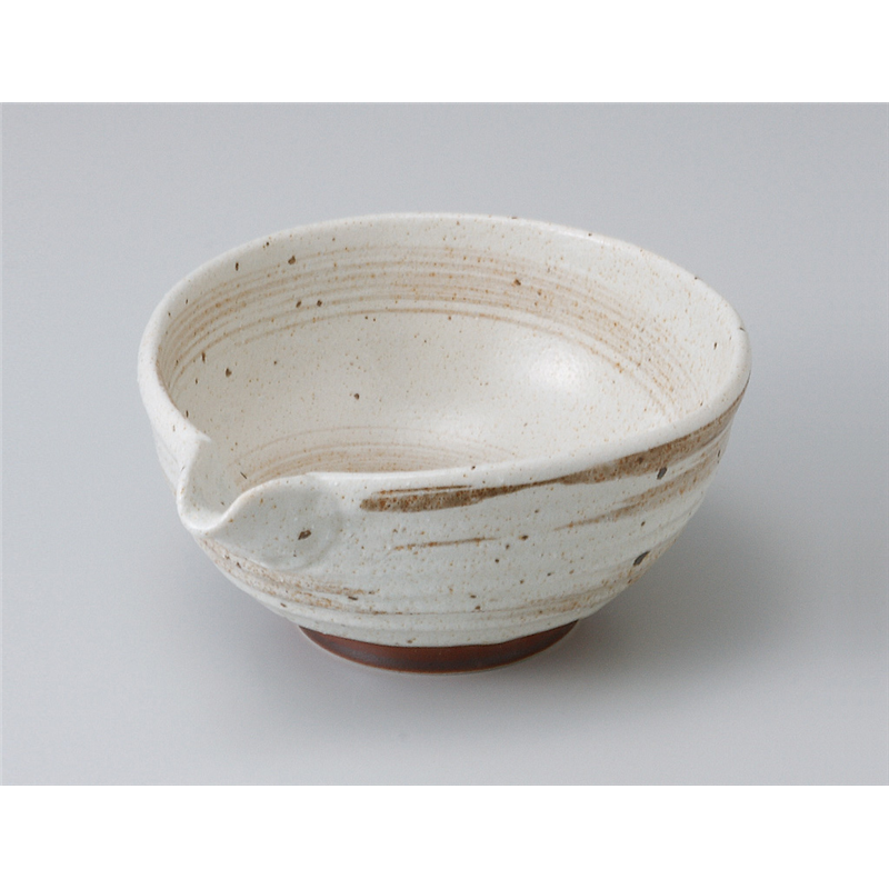 古林陶器 中鉢 梨地茶刷毛目5.0片口鉢 504810278 1個（ご注文単位1個）【直送品】