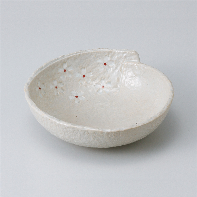 古林陶器 中鉢 白押花ボール(L) 504830147 1個（ご注文単位1個）【直送品】