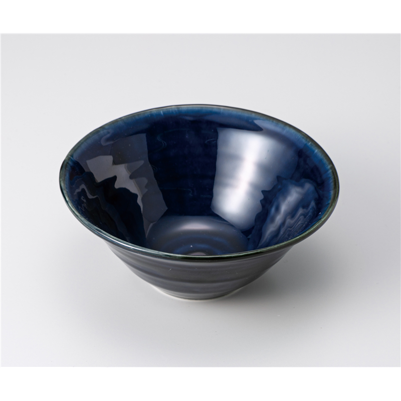 古林陶器 中鉢 ナス紺 サラダボウル 大 1203430252 1個（ご注文単位1個）【直送品】