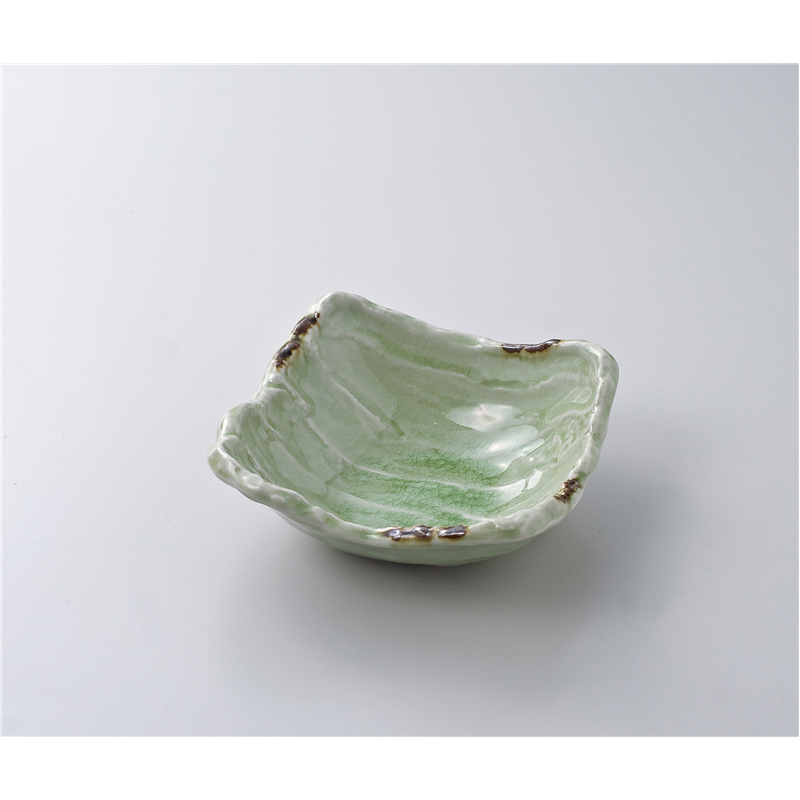 古林陶器 中鉢 笹みどり荒ソギ14cm小鉢 604520435 1個（ご注文単位1個）【直送品】