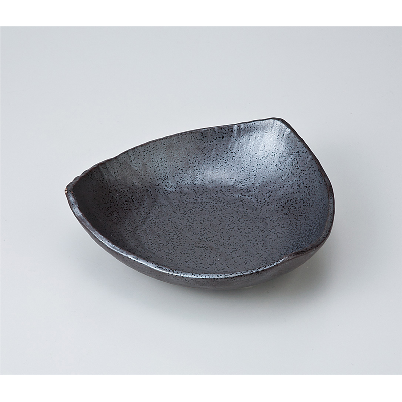 古林陶器 中鉢 黒釉三角鉢 703410478 1個（ご注文単位1個）【直送品】