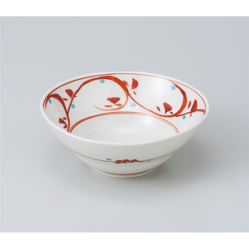 古林陶器 中鉢 赤絵唐草鉢 803040226 1個（ご注文単位1個）【直送品】