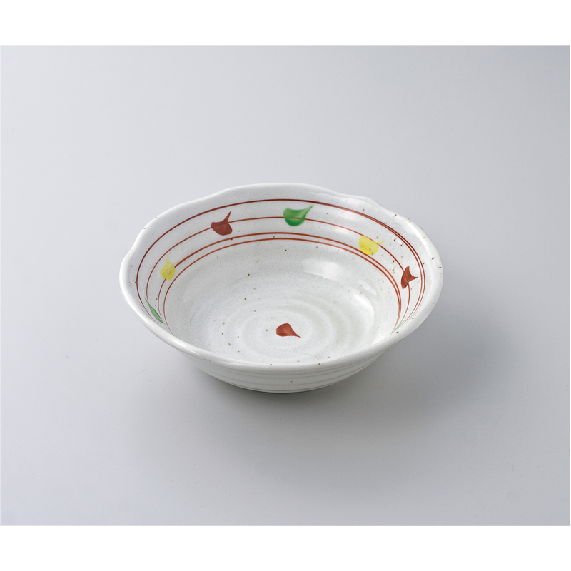 古林陶器 中鉢 粉引赤絵千鳥5.5鉢 604550447 1個（ご注文単位1個）【直送品】