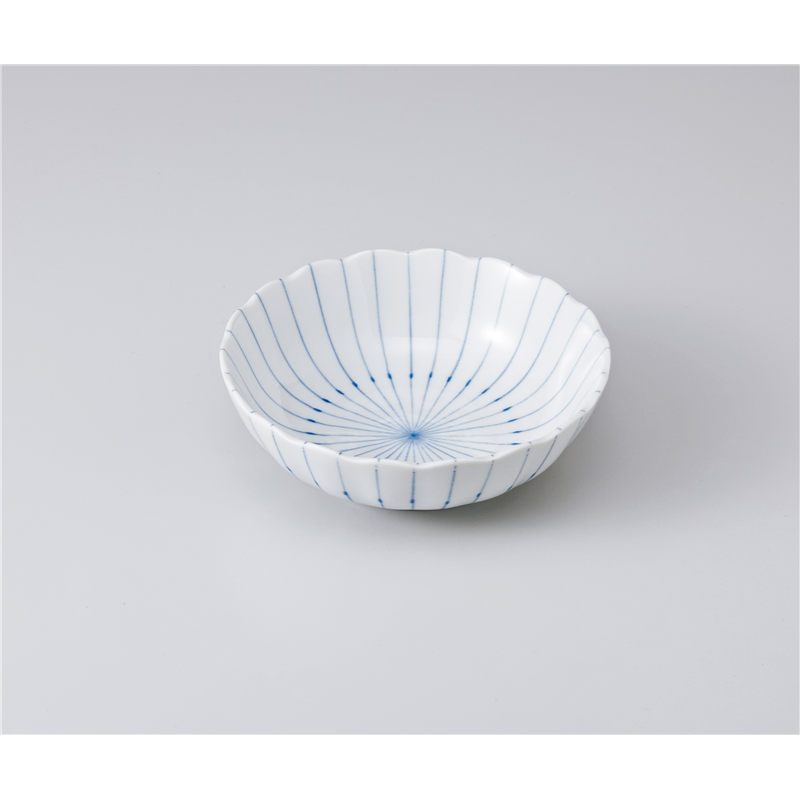 古林陶器 中鉢 ピンストライプ菊型5.0鉢 1004520311 1個（ご注文単位1個）【直送品】