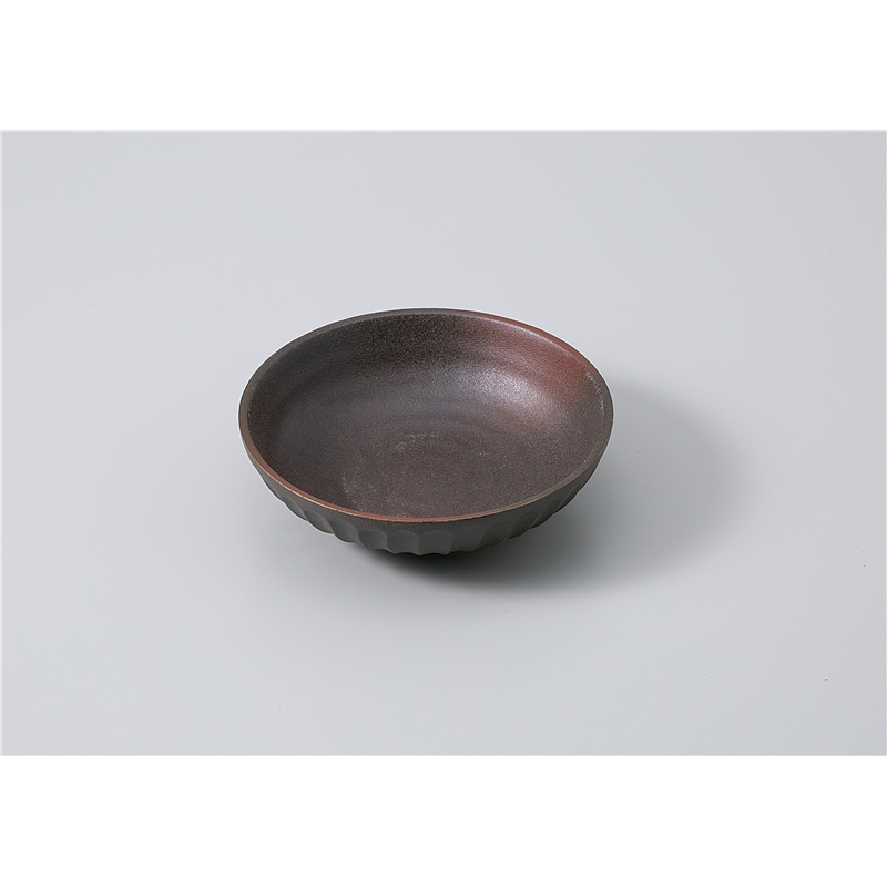 古林陶器 中鉢 鉄砂吹ソギ5.0浅鉢 1103920235 1個（ご注文単位1個）【直送品】