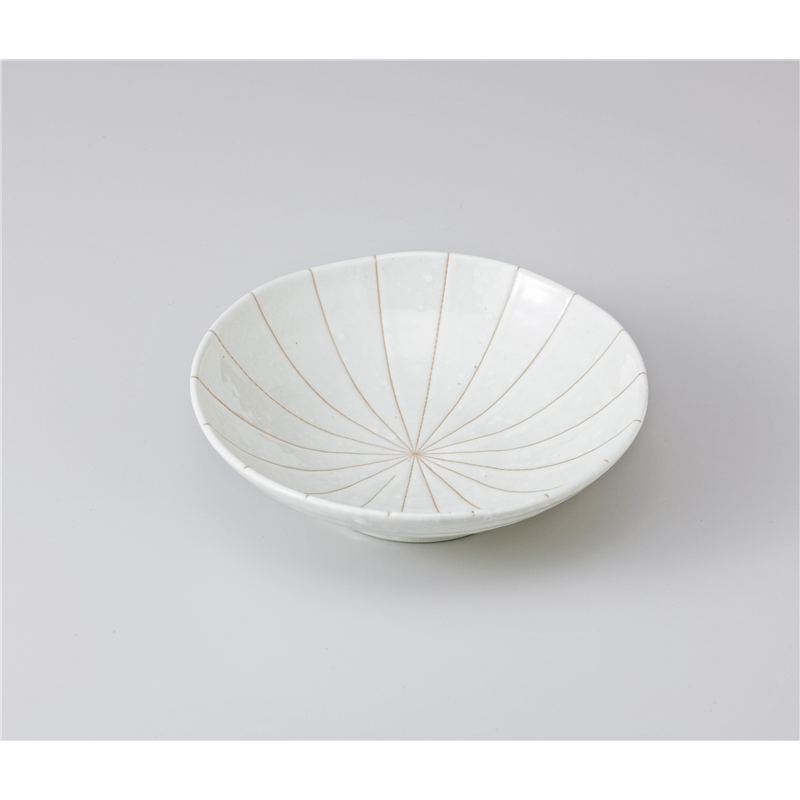 古林陶器 中鉢 粉引十草浅中鉢 1004630211 1個（ご注文単位1個）【直送品】