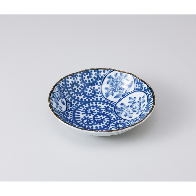 古林陶器 中鉢 丸紋唐草 5.5浅鉢 1004650325 1個（ご注文単位1個）【直送品】