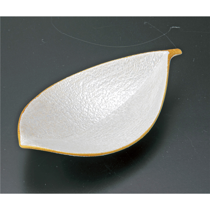 古林陶器 小鉢特選 ラスター 木の葉型小鉢 1104320278 1個（ご注文単位1個）【直送品】