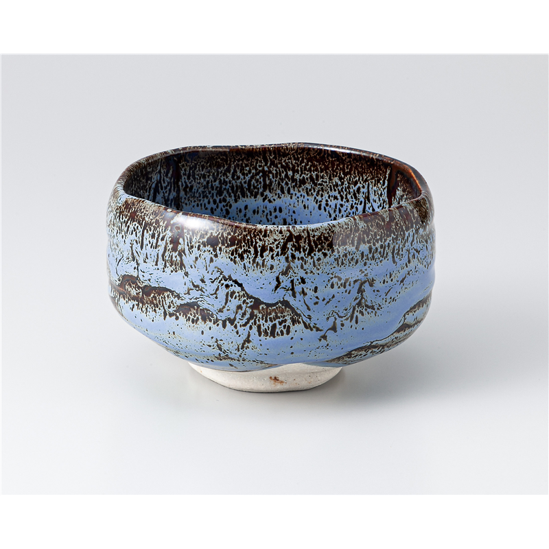 古林陶器 小鉢特選 アメ釉ブルー抹茶鉢 1304120230 1個（ご注文単位1個）【直送品】