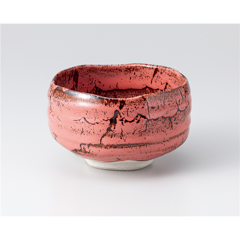 古林陶器 小鉢特選 アメ釉ピンク抹茶鉢 1304120330 1個（ご注文単位1個）【直送品】