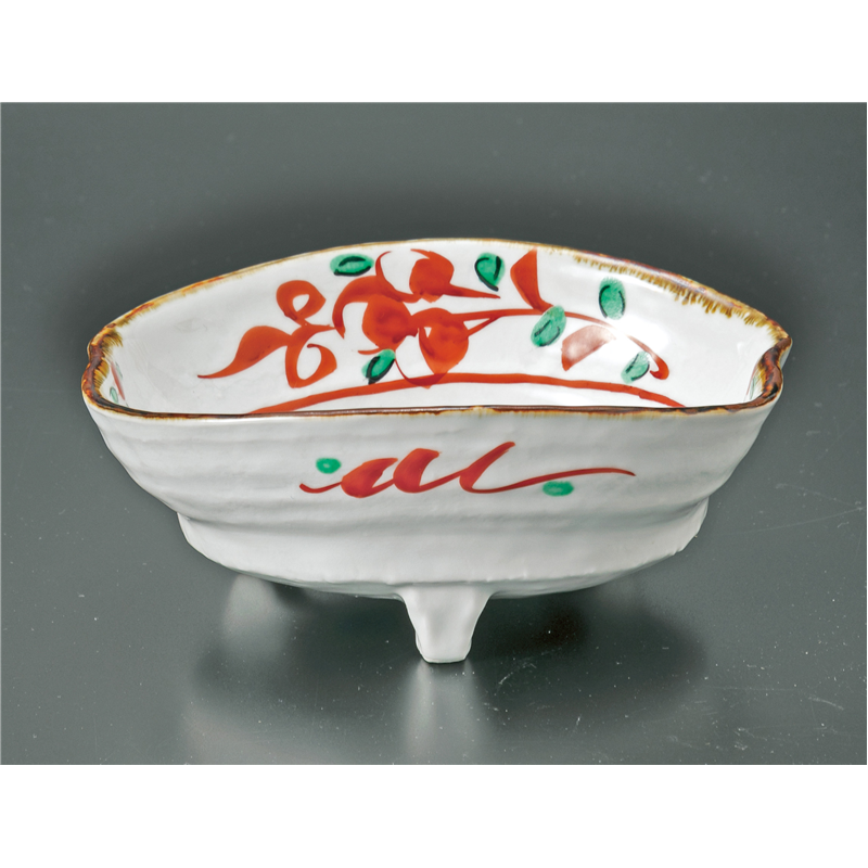 古林陶器 小鉢特選 赤絵三ツ足向付 1104220174 1個（ご注文単位1個）【直送品】