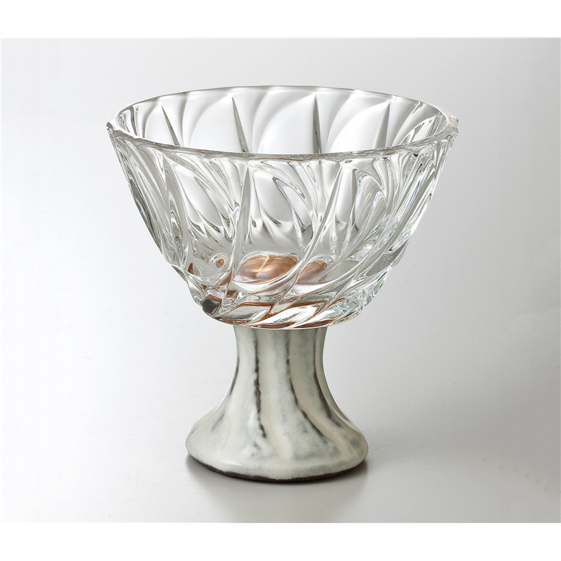 古林陶器 小鉢 粉引ソワールガラス高台鉢 604920305 1個（ご注文単位1個）【直送品】