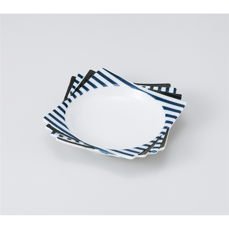 古林陶器 小鉢 青ストライプ千代折角小鉢 905010447 1個（ご注文単位1個）【直送品】