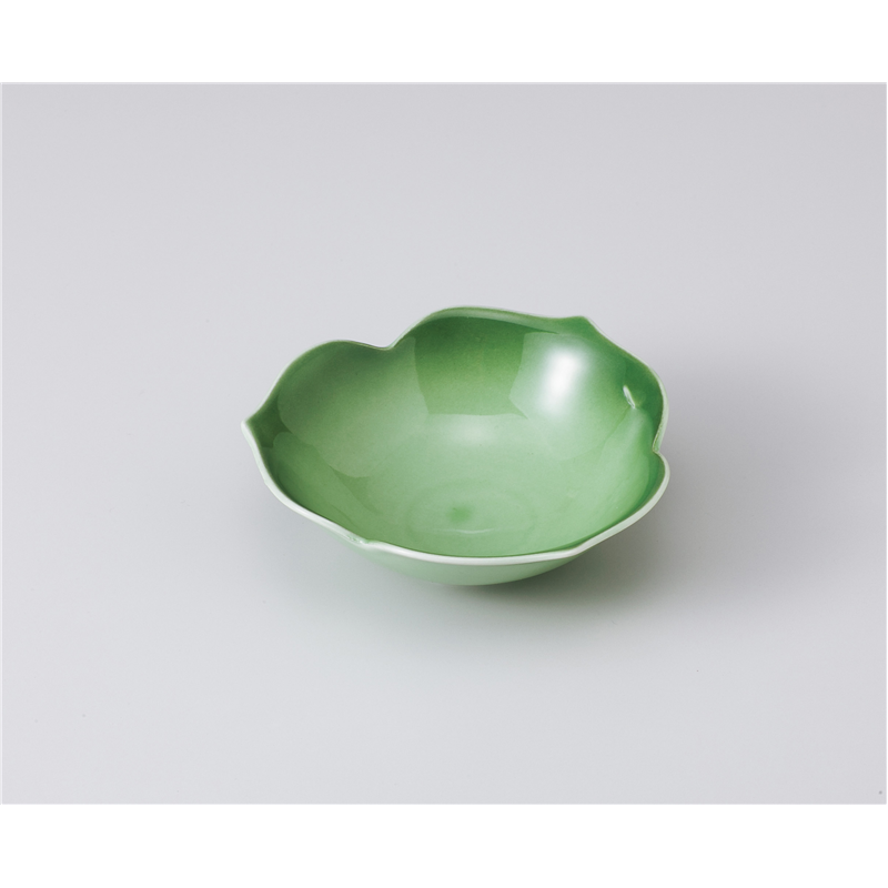 古林陶器 小鉢 緑彩三つ葉小鉢 1005310574 1個（ご注文単位1個）【直送品】