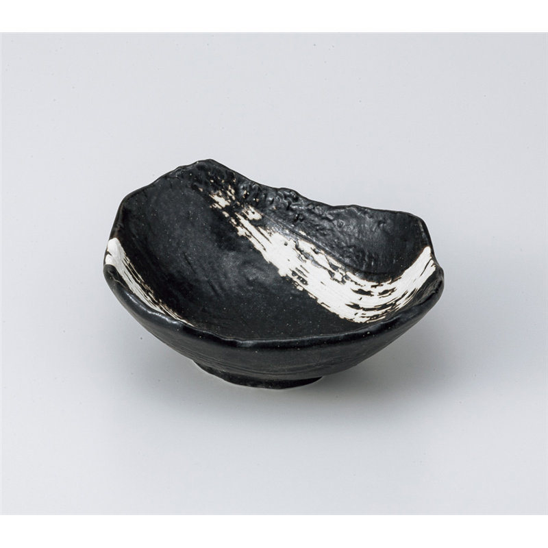 古林陶器 小鉢 黒炭白刷毛 小鉢 804920241 1個（ご注文単位1個）【直送品】