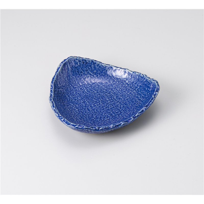 古林陶器 小鉢 ルリ 三角鉢 1204750378 1個（ご注文単位1個）【直送品】