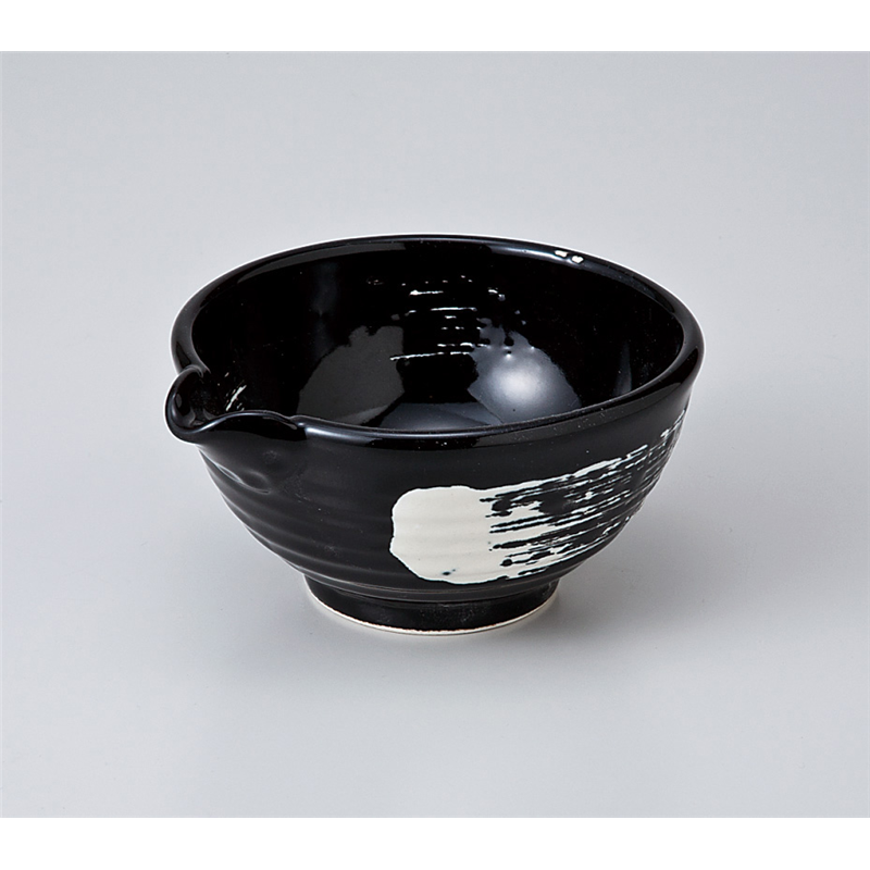 古林陶器 小鉢 刷毛目3.6片口小鉢(黒) 704820474 1個（ご注文単位1個）【直送品】