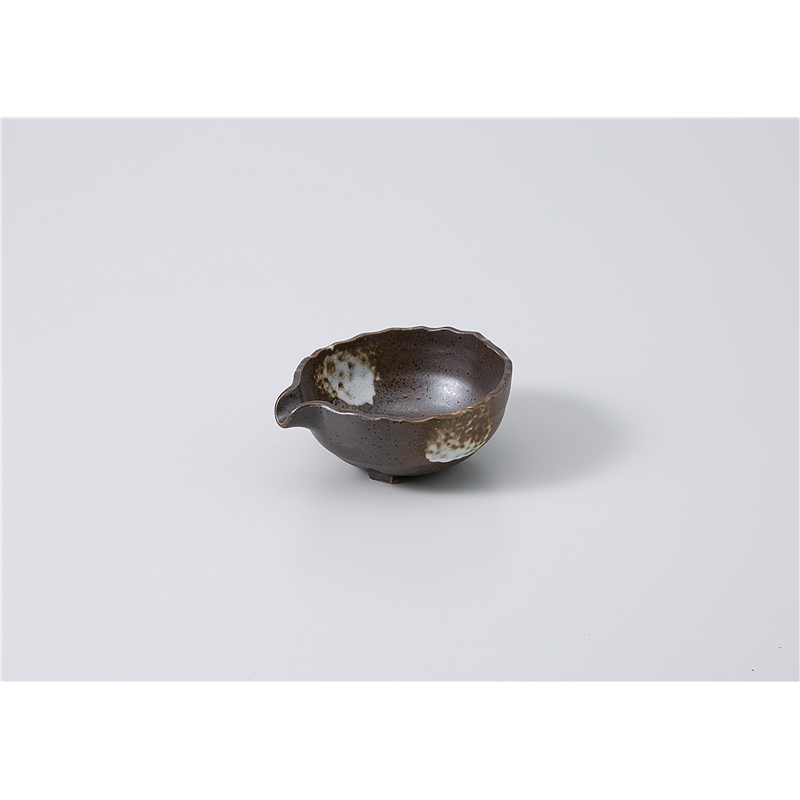 古林陶器 小鉢 黒伊賀白吹三ッ足片口小鉢 1104840547 1個（ご注文単位1個）【直送品】