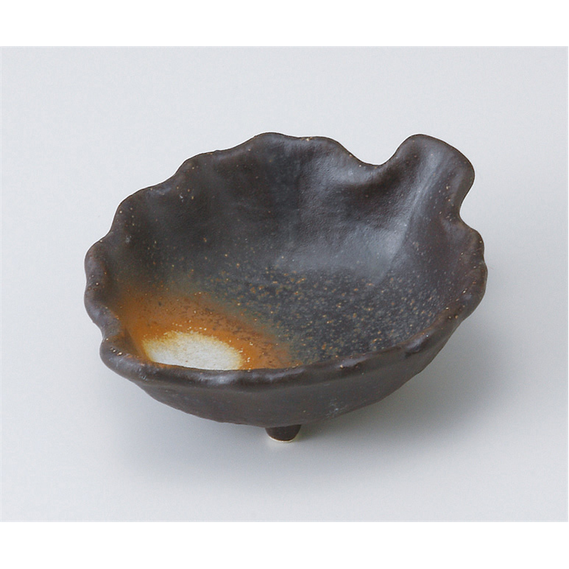 古林陶器 小鉢 木の葉型中鉢(備前) 507140579 1個（ご注文単位1個）【直送品】