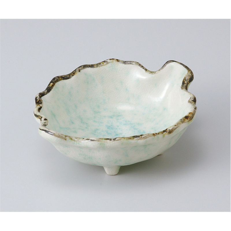 古林陶器 小鉢 木の葉型中鉢(星貫入) 507130179 1個（ご注文単位1個）【直送品】