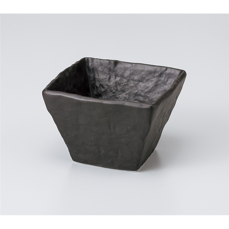 古林陶器 小鉢 黒釉 角小鉢 905520241 1個（ご注文単位1個）【直送品】