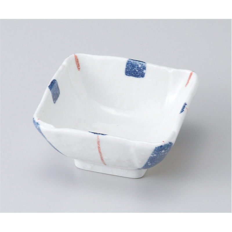 古林陶器 小鉢 呉須ライン淡雪角小鉢 506330171 1個（ご注文単位1個）【直送品】